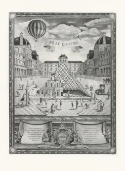 Paris Et Le Louvre|Créations Contemporaines<Boutiques de musées Estampe JR au Louvre 2016