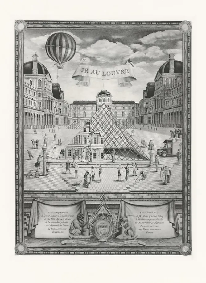 Paris Et Le Louvre|Créations Contemporaines<Boutiques de musées Estampe JR au Louvre 2016