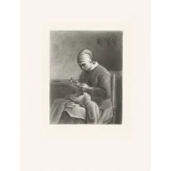 Chefs D'Œuvre Des Musées<Boutiques de musées Estampe La Couseuse - Pierre Gustave Taverne