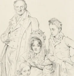 Chefs D'Œuvre Des Musées<Boutiques de musées Estampe La famille Stamati - Pierre Munier d'après Ingres