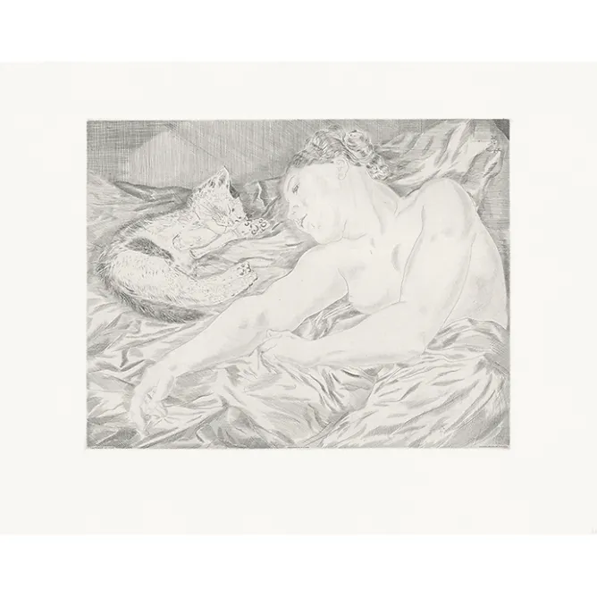 Art Moderne<Boutiques de musées Estampe La femme au chat - Foujita