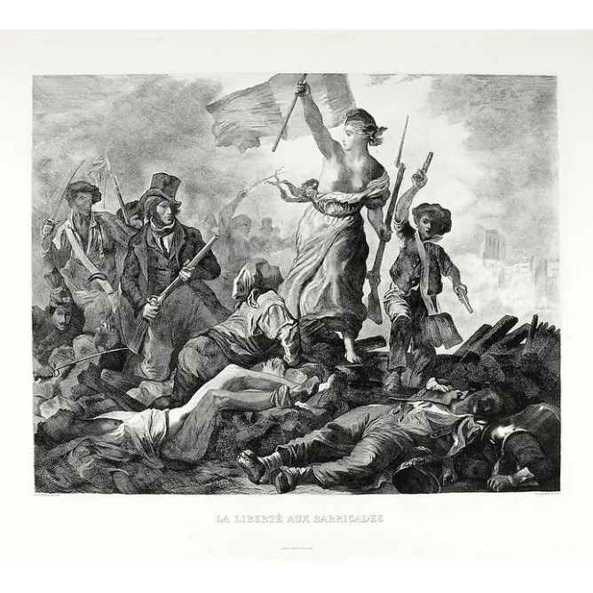 Chefs D'Œuvre Des Musées|Personnages Et Évènements Historiques<Boutiques de musées Estampe La Liberté guidant le peuple, 28 juillet 1830 - Eugène Delacroix