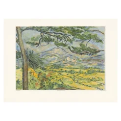 Boutiques de musées Estampe La Montagne Sainte Victoire gravée par Jacques Villon d'après Cézanne Discount