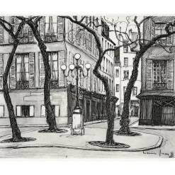 Paris Et Le Louvre|Art Moderne<Boutiques de musées Estampe La place Fürstenberg à Paris - Maxime Juan