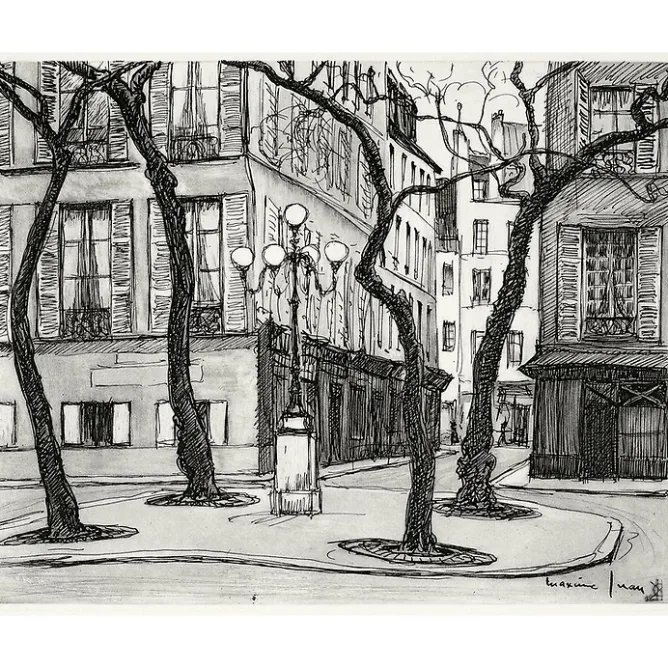 Paris Et Le Louvre|Art Moderne<Boutiques de musées Estampe La place Fürstenberg à Paris - Maxime Juan