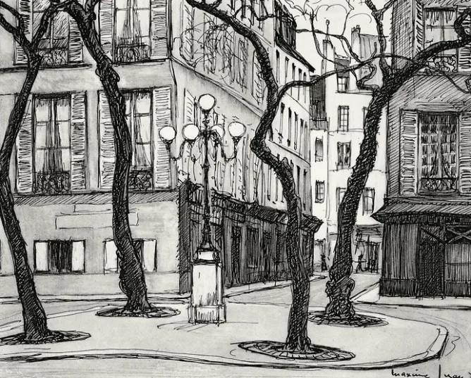 Paris Et Le Louvre|Art Moderne<Boutiques de musées Estampe La place Fürstenberg à Paris - Maxime Juan