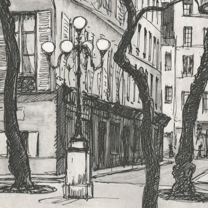 Paris Et Le Louvre|Art Moderne<Boutiques de musées Estampe La place Fürstenberg à Paris - Maxime Juan