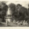 Boutiques de musées Estampe L'assemblée dans un parc - Jean-Antoine Watteau Outlet