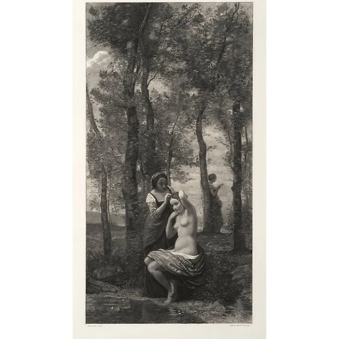 Boutiques de musées Estampe La toilette - Corot Outlet