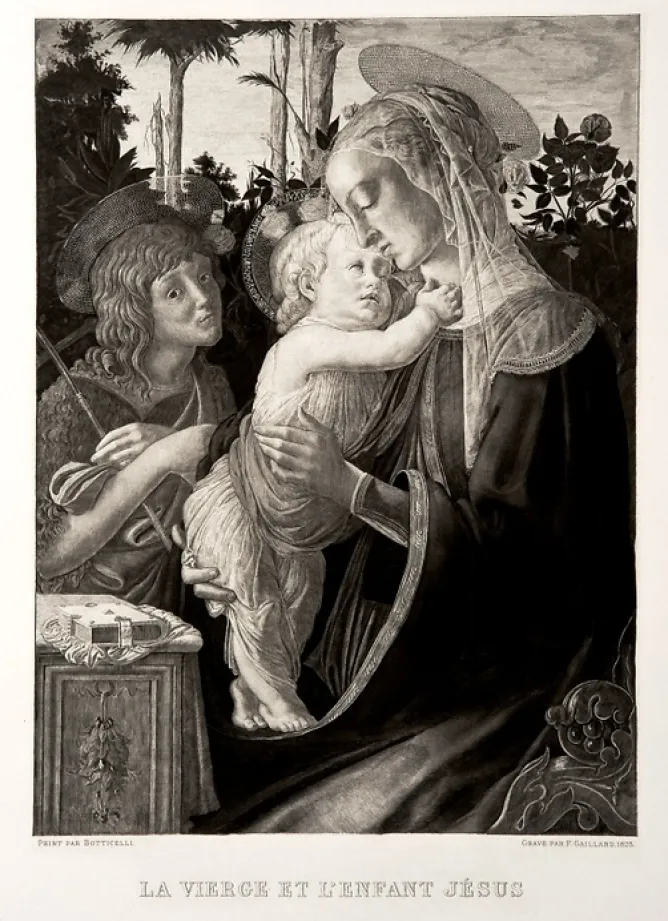 Boutiques de musées Estampe La Vierge, l'enfant Jésus et Saint Jean - Botticelli Online
