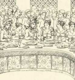 Personnages Et Évènements Historiques<Boutiques de musées Estampe Le banquet impérial au palais des Tuileries, mariage de Napoléon et de Marie-Louise, 1810
