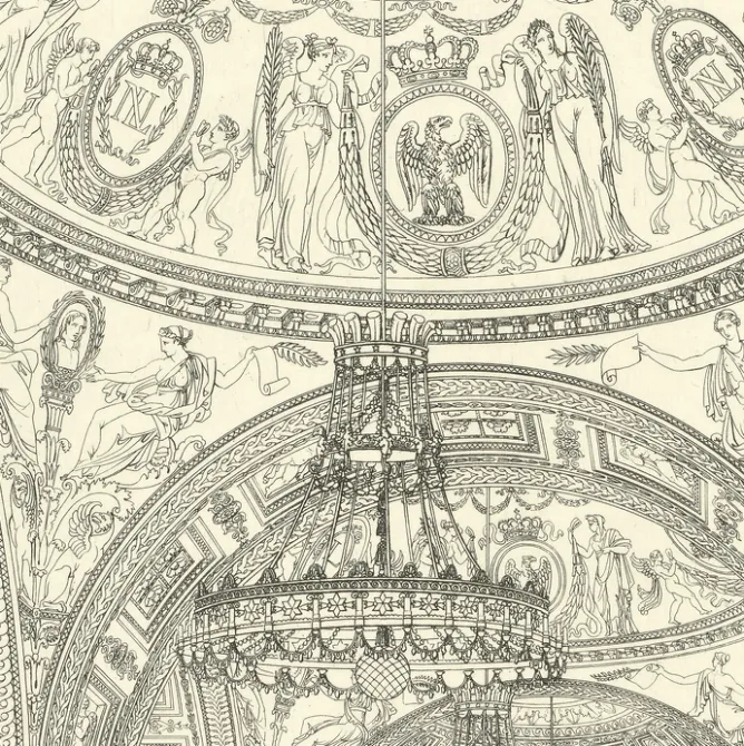 Personnages Et Évènements Historiques<Boutiques de musées Estampe Le banquet impérial au palais des Tuileries, mariage de Napoléon et de Marie-Louise, 1810