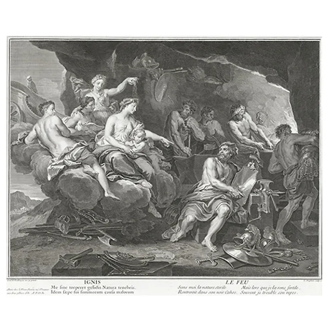 Chefs D'Œuvre Des Musées<Boutiques de musées Estampe Le Feu : Vénus demande à Vulcain de forger des armes