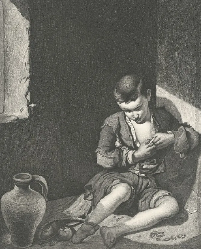 Chefs D'Œuvre Des Musées<Boutiques de musées Estampe Le jeune mendiant - Bartolomé Esteban Murillo