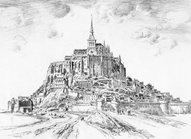 Architecture Et Villes<Boutiques de musées Estampe Le Mont Saint-Michel - Georges Gobô