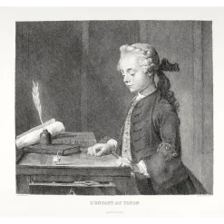 Chefs D'Œuvre Des Musées<Boutiques de musées Estampe L'enfant au toton - Jean-Siméon Chardin