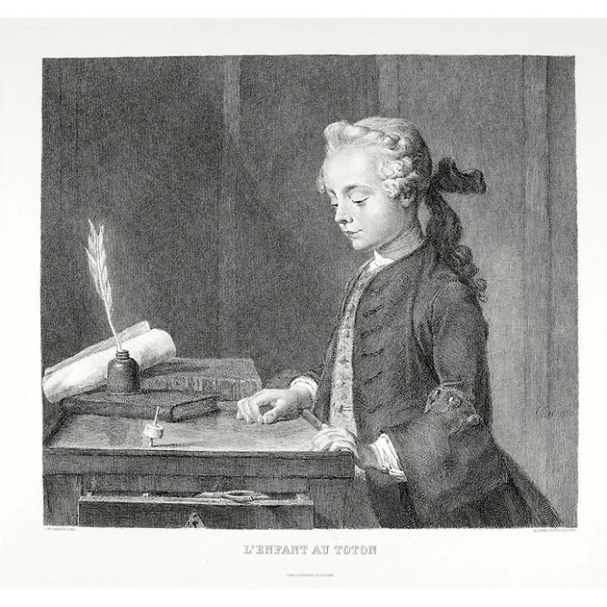 Chefs D'Œuvre Des Musées<Boutiques de musées Estampe L'enfant au toton - Jean-Siméon Chardin