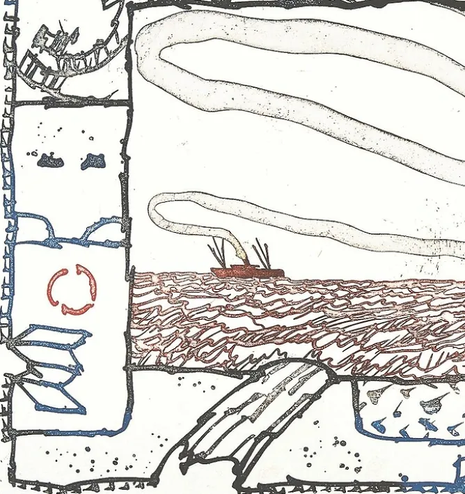 Créations Contemporaines<Boutiques de musées Estampe Le pinceau voyageur - Pierre Alechinsky
