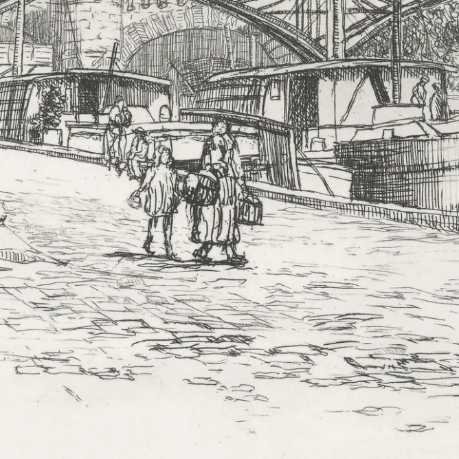 Boutiques de musées Estampe Le Pont des Arts et l'Île de la Cité à Paris - Caroline Helena Armington Hot