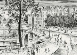 Paris Et Le Louvre|Art Moderne<Boutiques de musées Estampe Le Pont Neuf à Paris - Jacques Boullaire