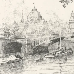Paris Et Le Louvre<Boutiques de musées Estampe Le pont Notre-Dame à Paris - Caroline Armington