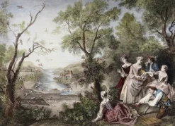 Chefs D'Œuvre Des Musées<Boutiques de musées Estampe Le printemps ou L'oiseleur - Nicolas Lancret