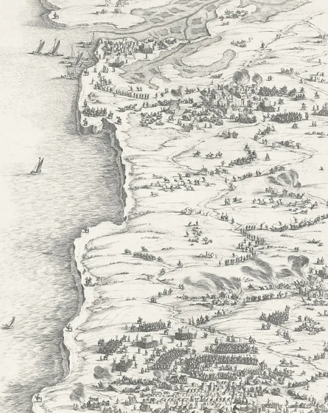 Boutiques de musées Estampe Le siège de la Rochelle, en 1627-1628 - Jacques Callot Outlet