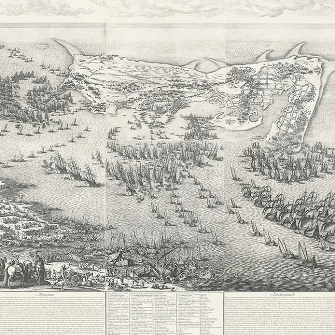 Personnages Et Évènements Historiques<Boutiques de musées Estampe Le siège de l'île de Ré, en 1627 - Jacques Callot