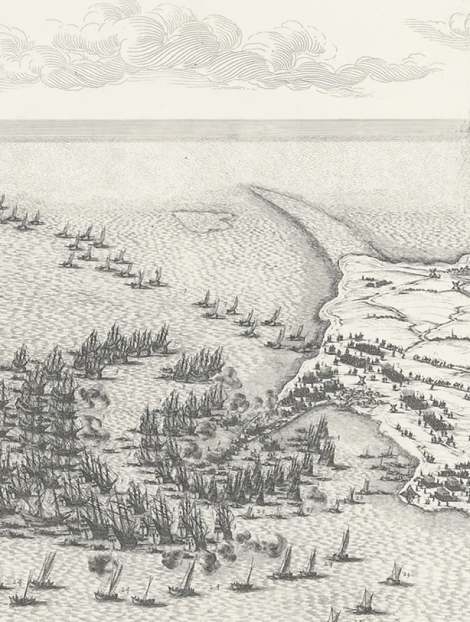 Personnages Et Évènements Historiques<Boutiques de musées Estampe Le siège de l'île de Ré, en 1627 - Jacques Callot