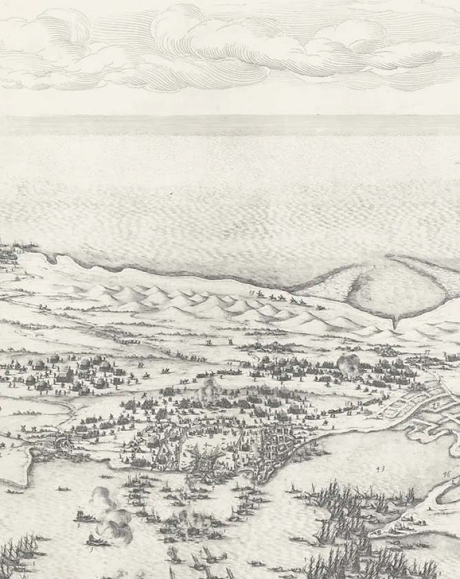 Personnages Et Évènements Historiques<Boutiques de musées Estampe Le siège de l'île de Ré, en 1627 - Jacques Callot