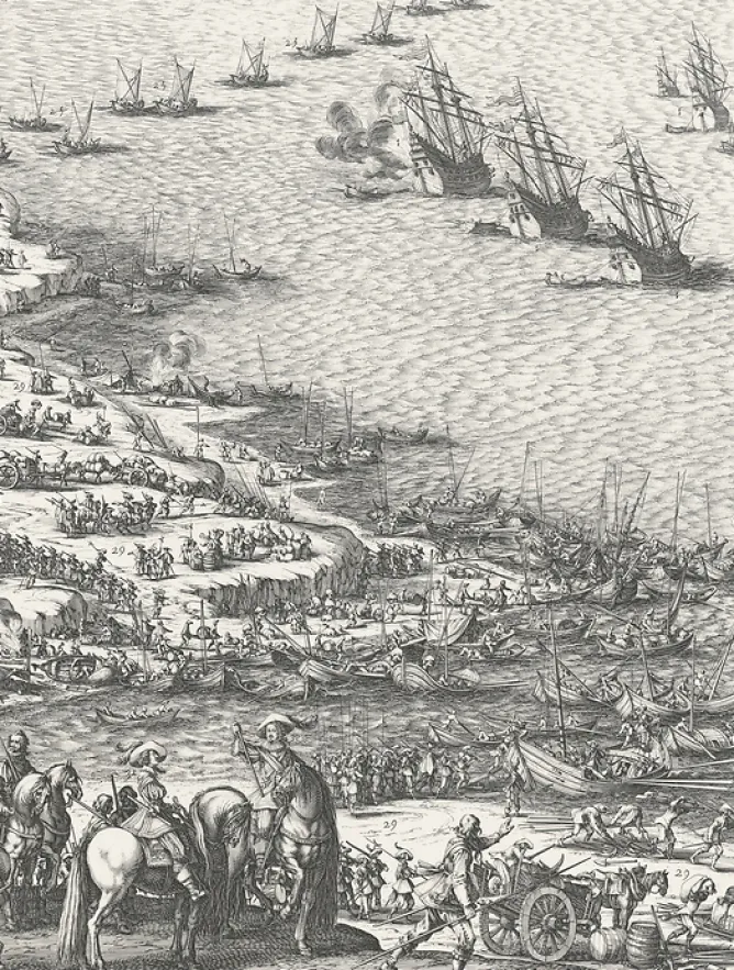 Personnages Et Évènements Historiques<Boutiques de musées Estampe Le siège de l'île de Ré, en 1627 - Jacques Callot