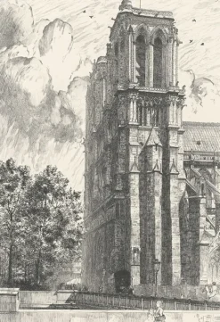 Boutiques de musées Estampe Les tours de Notre-Dame de Paris - Frank Milton Armington Outlet