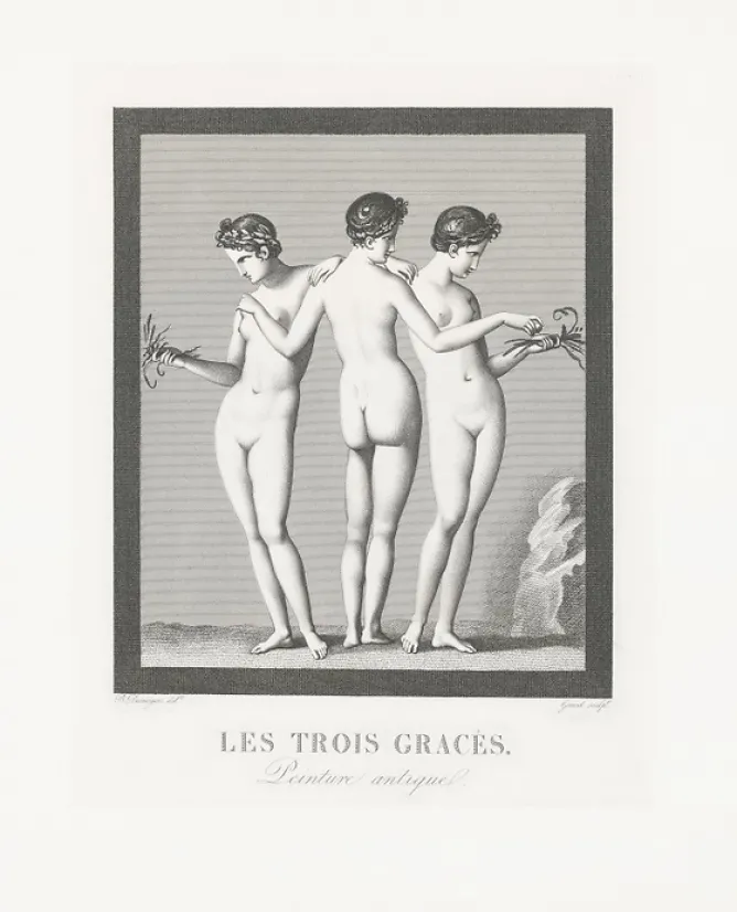 Nu<Boutiques de musées Estampe Les Trois Grâces - Boucher-Desnoyers