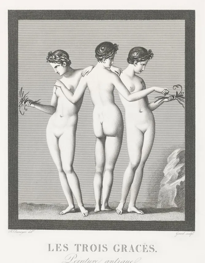 Nu<Boutiques de musées Estampe Les Trois Grâces - Boucher-Desnoyers