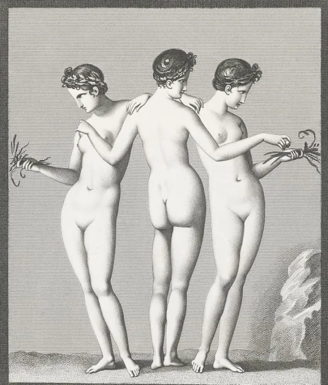 Nu<Boutiques de musées Estampe Les Trois Grâces - Boucher-Desnoyers