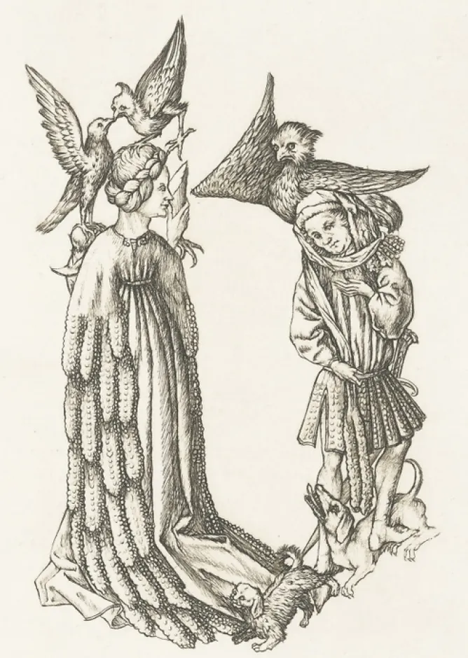 Boutiques de musées Estampe Lettre B de l'Alphabet du Maître E.S - Cécile Reims New