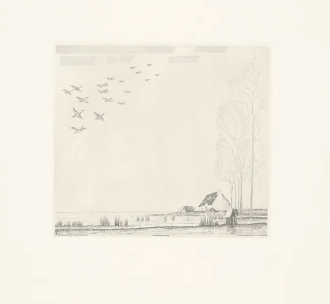Boutiques de musées Estampe Le Vol de canards (Grande Brière) - Jean-Emile Laboureur Hot