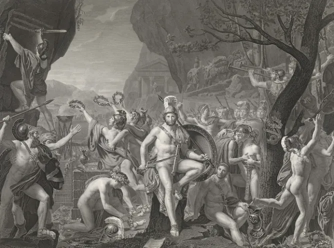 Chefs D'Œuvre Des Musées<Boutiques de musées Estampe Léonidas aux Thermopyles - Jacques-Louis David