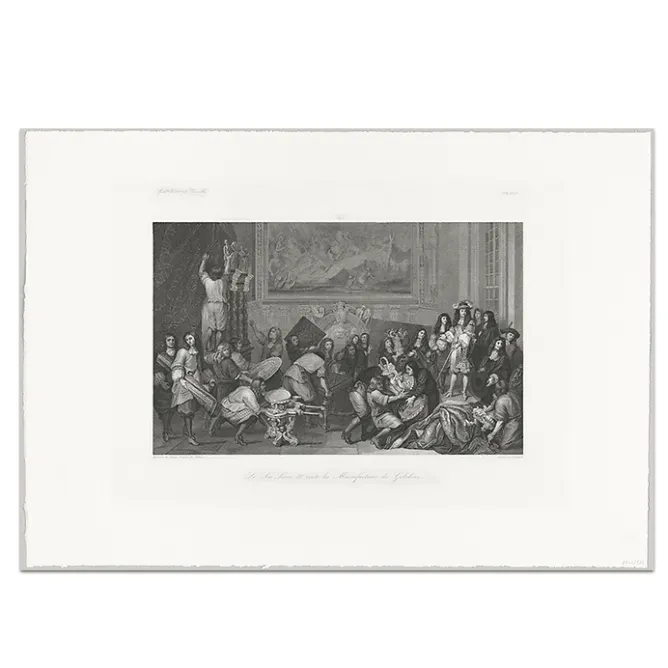 Boutiques de musées Estampe Louis XIV visite les manufactures des Gobelins Hot