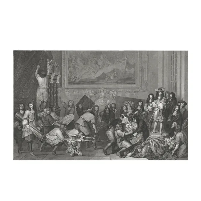 Boutiques de musées Estampe Louis XIV visite les manufactures des Gobelins Hot