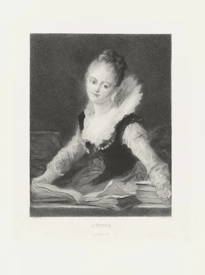 Chefs D'Œuvre Des Musées<Boutiques de musées Estampe L'étude - Jean-Honoré Fragonard