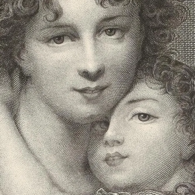 Personnages Et Évènements Historiques|Chefs D'Œuvre Des Musées<Boutiques de musées Estampe Madame Vigée Le Brun et sa fille Jeanne-Lucie, dite Julie