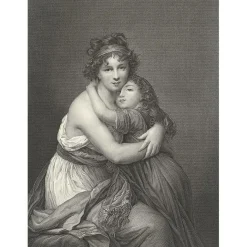 Personnages Et Évènements Historiques|Chefs D'Œuvre Des Musées<Boutiques de musées Estampe Madame Vigée Le Brun et sa fille Jeanne-Lucie, dite Julie