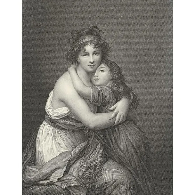 Personnages Et Évènements Historiques|Chefs D'Œuvre Des Musées<Boutiques de musées Estampe Madame Vigée Le Brun et sa fille Jeanne-Lucie, dite Julie
