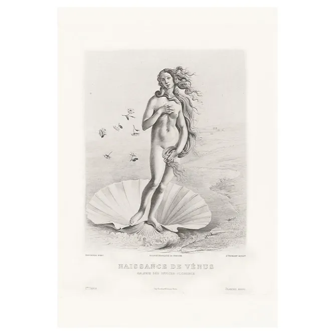 Boutiques de musées Estampe Naissance de Vénus, Fragment - Botticelli