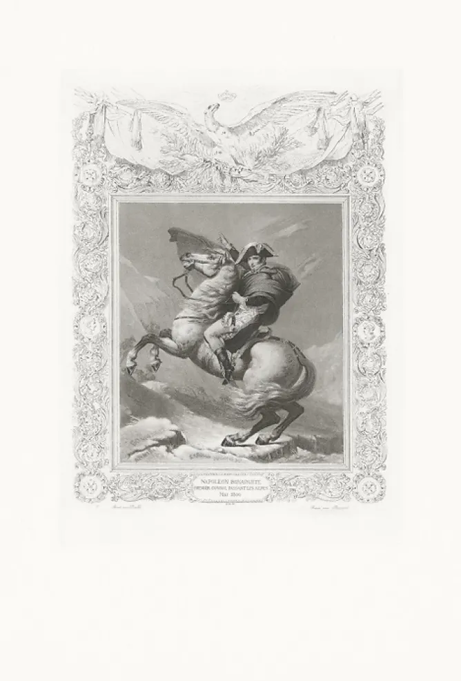 Boutiques de musées Estampe Napoléon Bonaparte, Premier consul, passe les Alpes, en mai 1800 - Jacques-Louis David Online