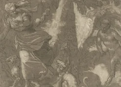Boutiques de musées Estampe Nymphe poursuivie par un satyre - Véronèse Online