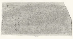 Description De L'Égypte<Boutiques de musées Estampe Pierre de rosette Partie centrale - Égyptien démotique