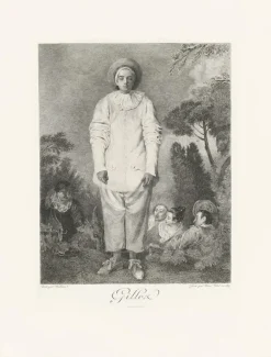 Boutiques de musées Estampe Pierrot, dit autrefois Gilles - Jean-Antoine Watteau Discount