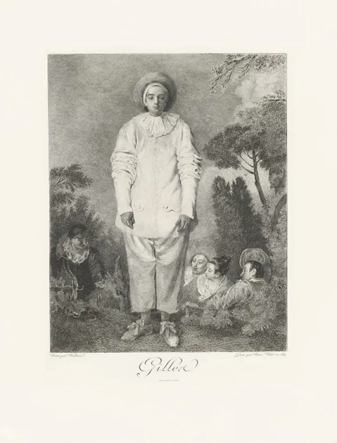 Boutiques de musées Estampe Pierrot, dit autrefois Gilles - Jean-Antoine Watteau Discount